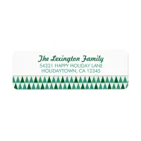 Mid Century Modern Holiday Christmas Trees Label