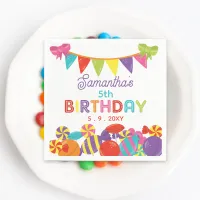 Colorful Sweet Fun Candy Theme Birthday Party Napkins