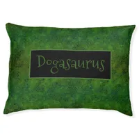 Personalized Green dinosaur Hide Dog Bed