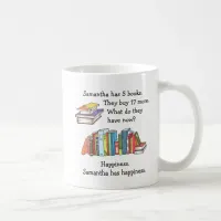 Books = Happiness, Love to Read Coffee Mug