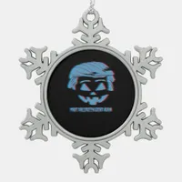 3D Trumpkin Make Halloween Great Again Snowflake Pewter Christmas Ornament
