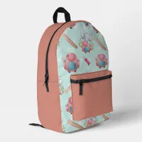 Back to School Elephant Pattern Printed Backpack