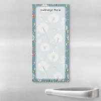 Dandelion Fluff Floral Retro Personalized  Magnetic Notepad
