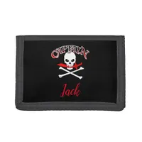 Personalized Jolly Roger (Cutlass)  Trifold Wallet