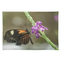 Butterfly Close-up on Verbena Flower Cloth Placemat