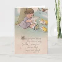 Vintage Easter Happy as Chicks Holiday Card