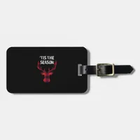 Tis The Season Funny Christmas Buck Deer Men Luggage Tag