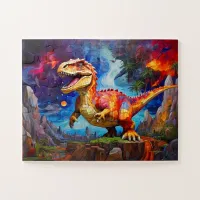 Childrens Dinosaur Mosaic Abstract  Jigsaw Puzzle