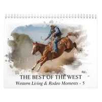 *~* AP59 Wild West Cowboy Horse Rodeo 5 Calendar