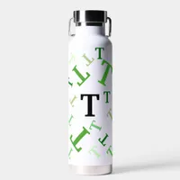 Water Bottle - Jumbled Letters in Green