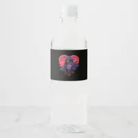 Heart Hands Reaper Classic Look Water Bottle Label