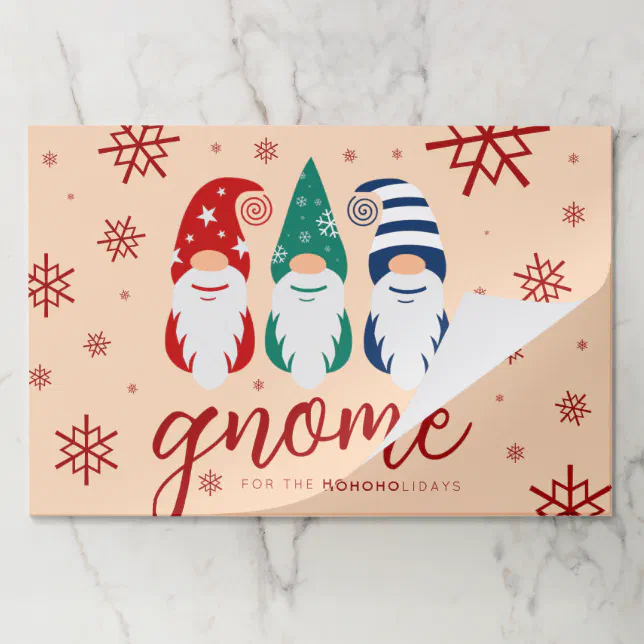 Hygge Christmas Gnome for the Holidays Snowflakes Paper Pad