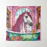 Unicorn in the Bathtub Tapestry