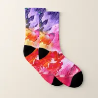 Colorful Modern Abstract Paint Unisex Socks