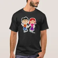 Sock Hop Kids Cute Retro Cartoon T-Shirt