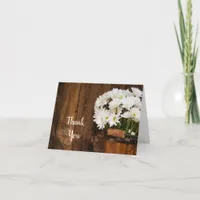 Wooden Bucket and White Daisies Country Thank You