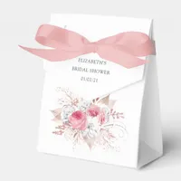 Pink and Rose Gold Floral and Lace Bridal Shower Favor Boxes