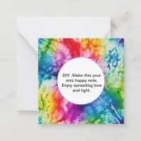 *~  AP62 BLANK DIY Tie Dye Inspire  Note Card