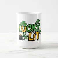 Lucky and Lit St. Patrick's Day Coffee Mug