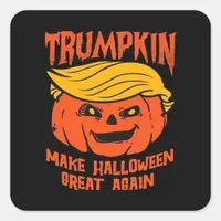 Trumpkin Halloween Pumpkin Election Square Sticker