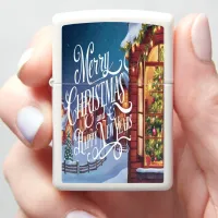 Through the Holiday Window Zippo Lighter