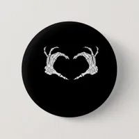 Skeleton Heart Hands Classic Button