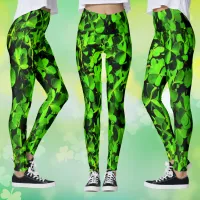 Clovers of Luck on St. Patrick's Day Leggings