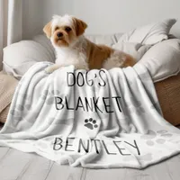 Dog's Blanket Dog Room Decor Paw Prints Dog Lover
