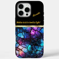 Captivating Holographic Patterns in Cosmic Hues iPhone 16 Pro Max Case