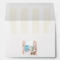 Coastal Old Money Aesthetic Summer Birthday Party Envelope