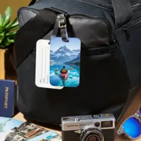  Kayaking in Mountains Personalized Luggage Tag