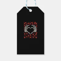 Skeleton Hand Red Heart Birthday Valentines Day  Gift Tags