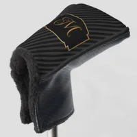 Elegant, Sophisticated Striped Monogram Golf Head Cover