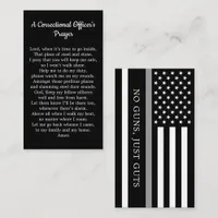 Correctional Officer Prayer Thin Gray Line Business Card