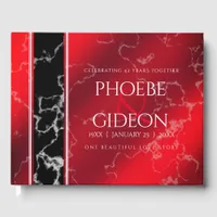 Elegant 42nd Jasper Wedding Anniversary Guest Book