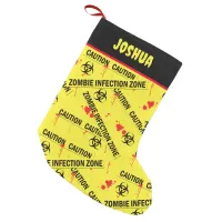 Zombie Biohazard Do Not Enter Warning Halloween Small Christmas Stocking