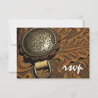 Western Horse Saddle Country Wedding RSVP Response