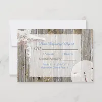 Sand Dollar and Starfish Oceanic Wedding RSVP