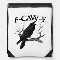 F-Caw-F Classic Vintage Graphic Drawstring Bag