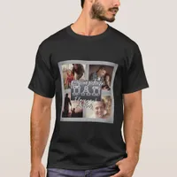 4 Photo - Happy Father’s Day Metal Theme  T-Shirt