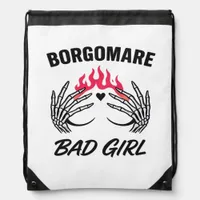 Bgm Bad Girl II Skeleton Heart Hands Edgy Vibe Drawstring Bag