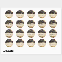 Patriotic Military Thank You Old USA Flag  Classic Round Sticker