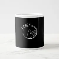 F-Caw-F Funny Wordplay Quote Retro Style Giant Coffee Mug