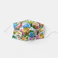 Tropical Flowers Orchids Pattern Adult Cloth Face Mask