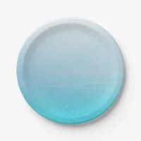 Aqua Blue Personalized Wedding Paper Plates