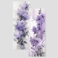 Whimsical Purple Flowers Illustration Two-sided Bookmarks