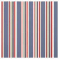 Nautical Sailor Stripes Red White Blue Grey Beige Fabric