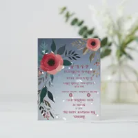 Poppy of Love" Wedding Invitation Collection Postcard