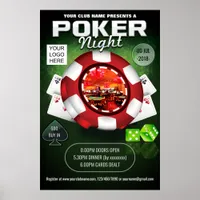 Club/Corporate Poker Night add photo and logo Poster