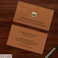 Sophisticated Monogram Business Card